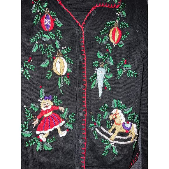 Ugly Christmas Sweater Xmas Cardigan Size Small - Picture 2 of 4